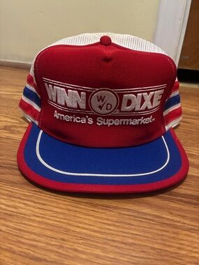 Vintage Winn-Dixie Trucker Hat in Red, Blue & White